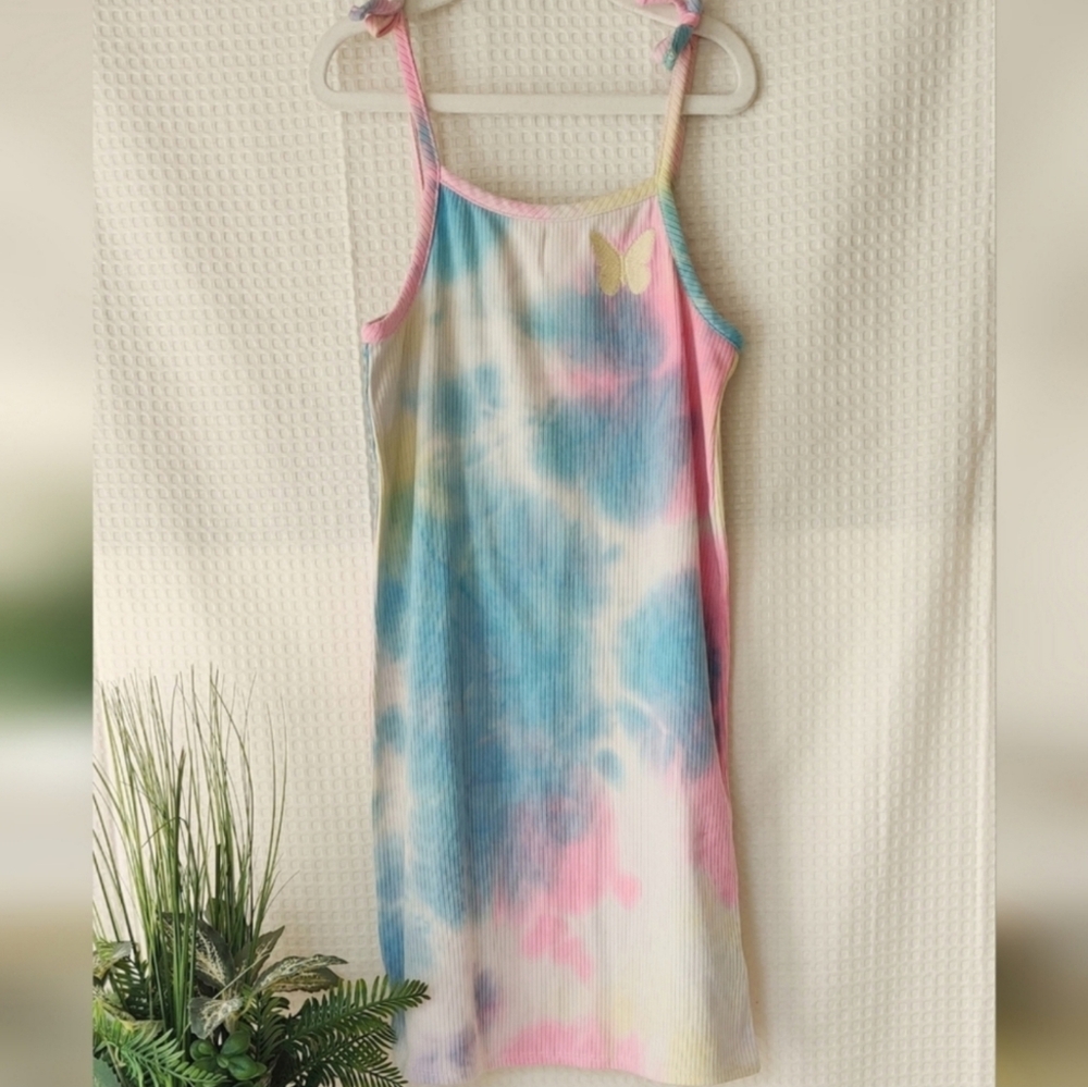 Epic Threads Girls Tie-dye Spaghetti Strap Casual Dress Size Medium